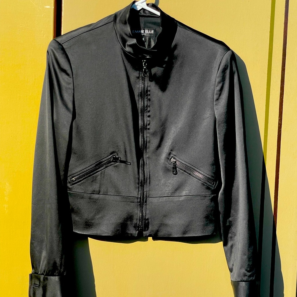 Striking and cool black Emme Elle jacket. Excellent condition.
